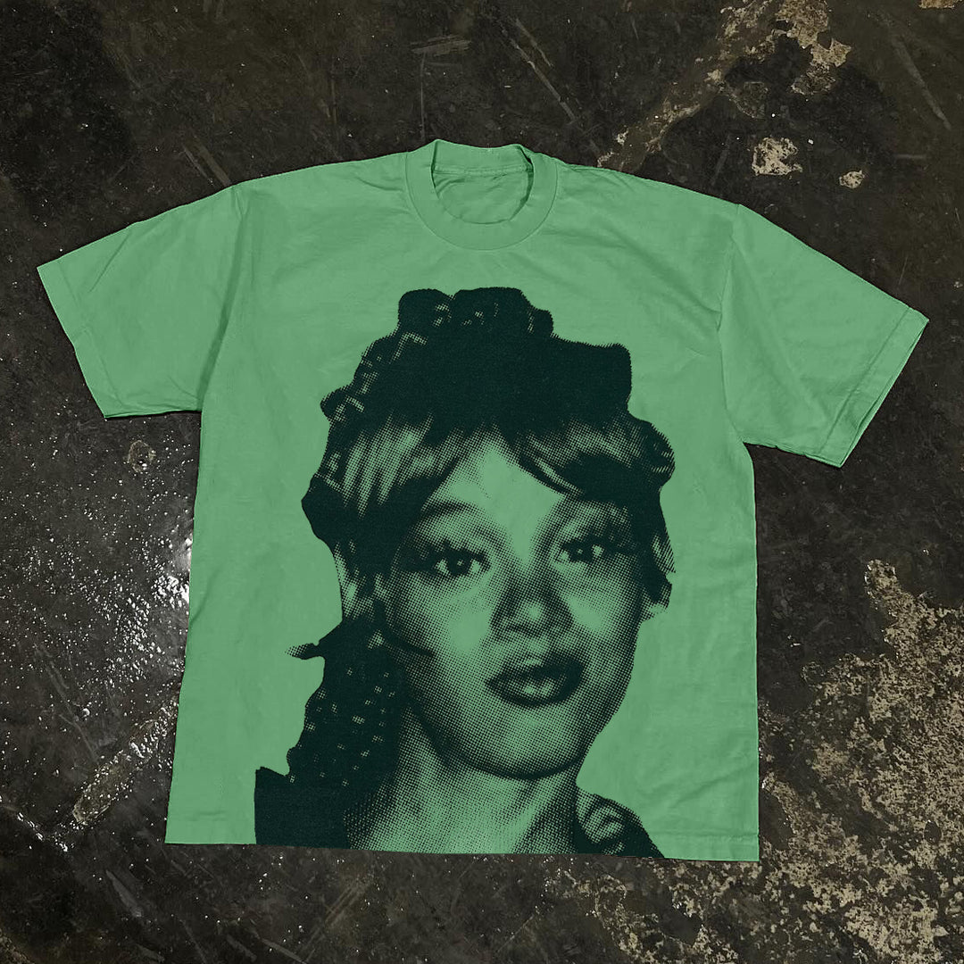 Basic Character Print Short Sleeve T-Shirt