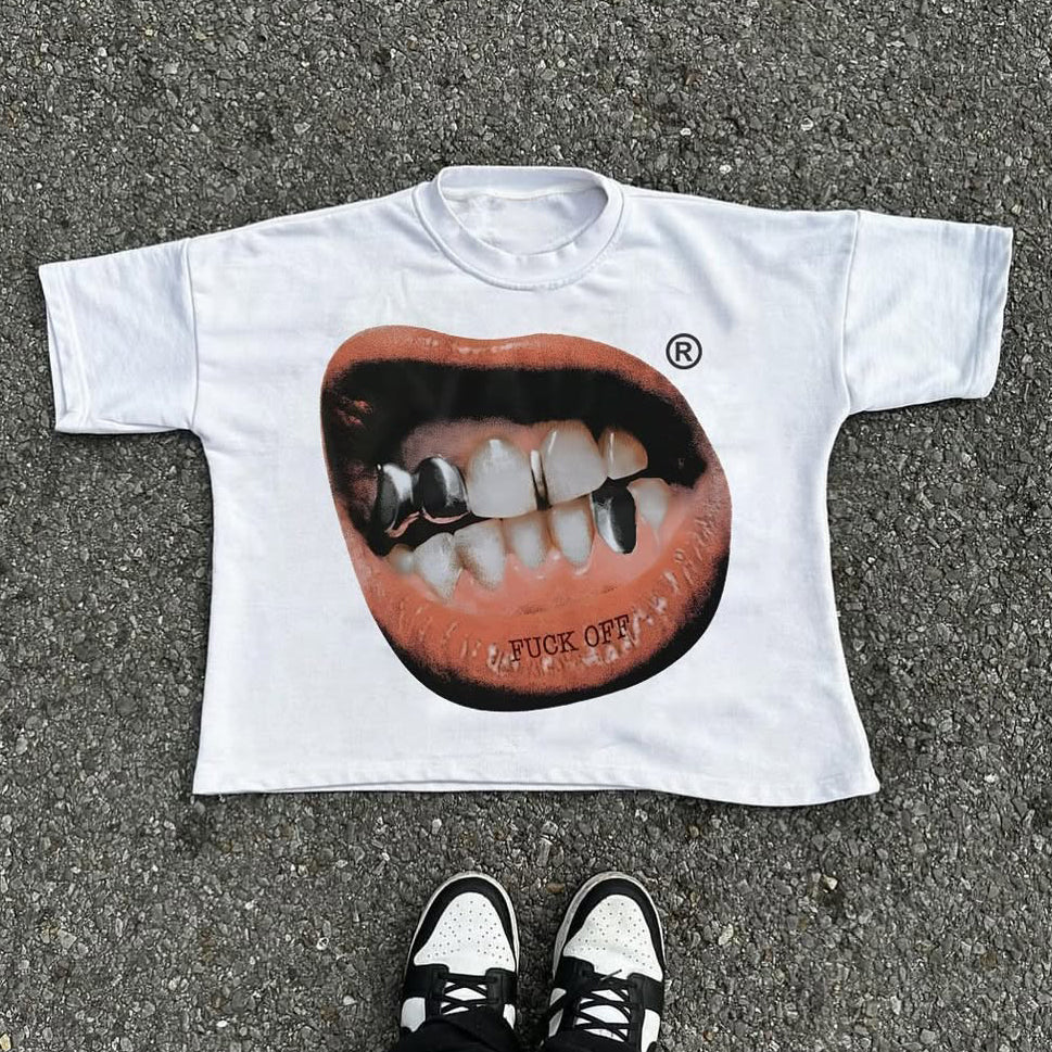 F*ck Off Print Short Sleeve T-Shirt