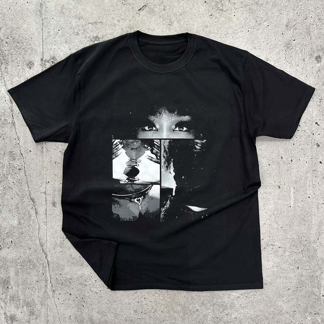 Fashion Eyes Print Short Sleeve T-Shirt