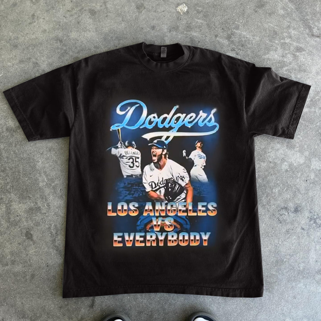 Casual crew neck athlete print