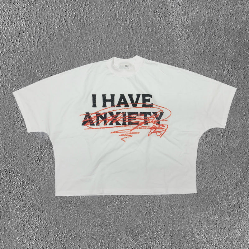 Casual street letter pattern short-sleeved T-shirt