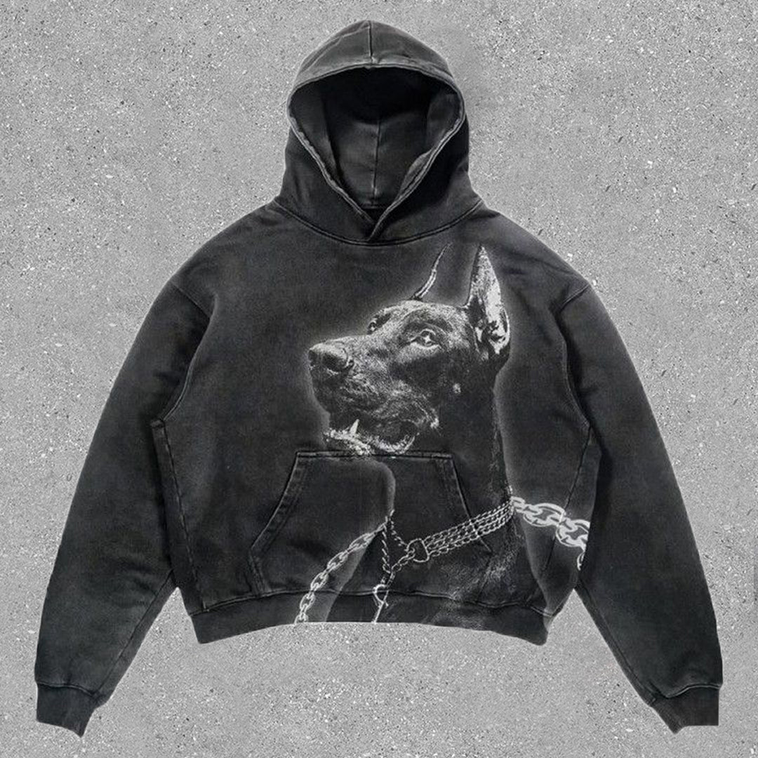 Vintage street style dog hoodie