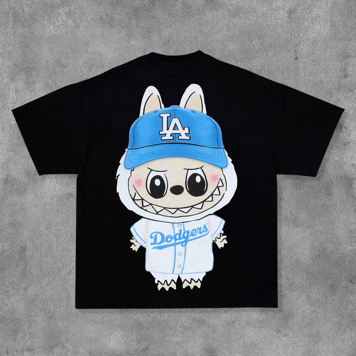 Fashion Anime Print Short Sleeve T-Shirt