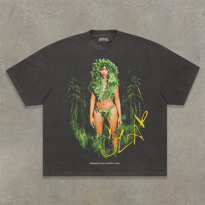 Street Casual Singer Print T-Shirt