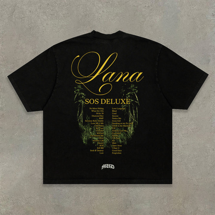 Street Casual Singer Print T-Shirt