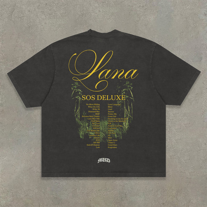 Street Casual Singer Print T-Shirt