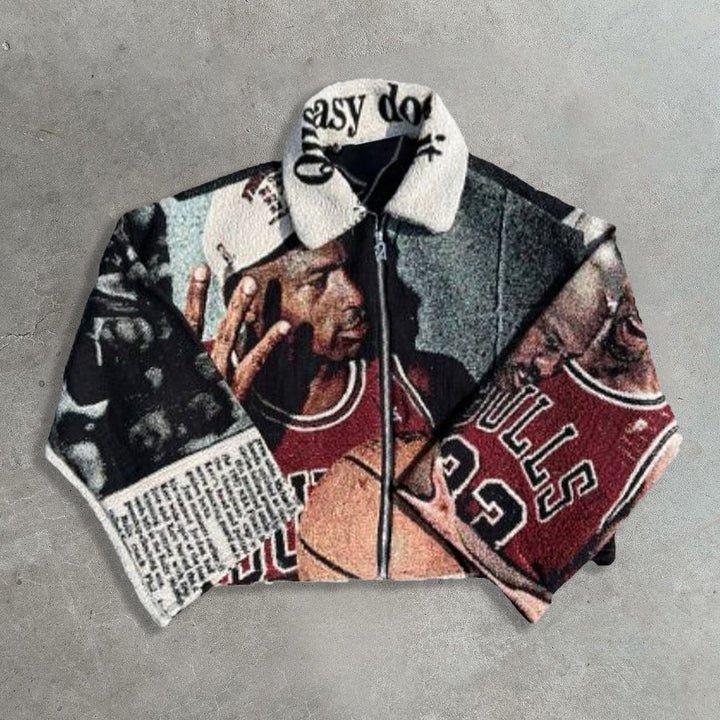 Street Sports Zip-Up Tapestry Jacket