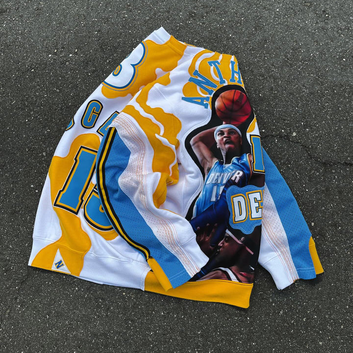 Casual Street Sports Retro Patch Heavy Sweatshirt