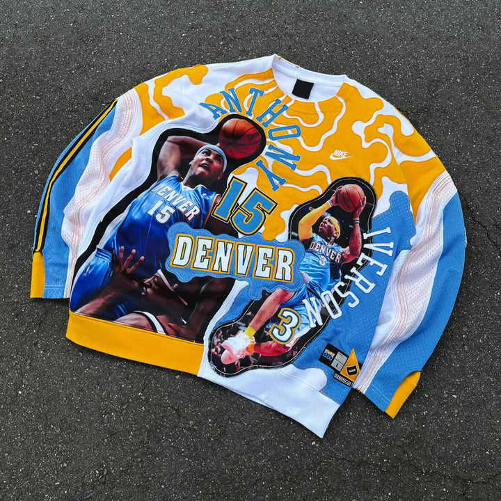 Casual Street Sports Retro Patch Heavy Sweatshirt