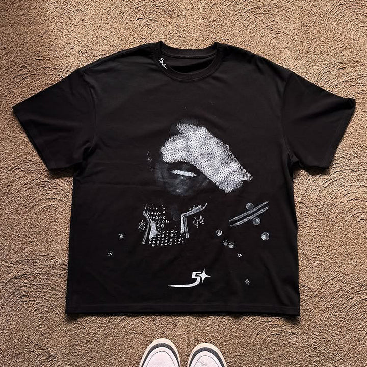 Stylish Character Print Short Sleeve T-Shirt