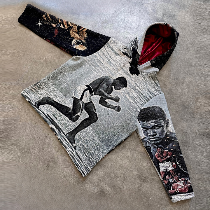 Vintage Boxing Tapestry Hoodie