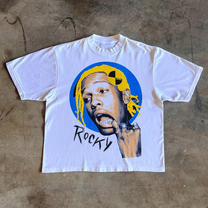 Character Rocky Print Short Sleeve T-Shirt