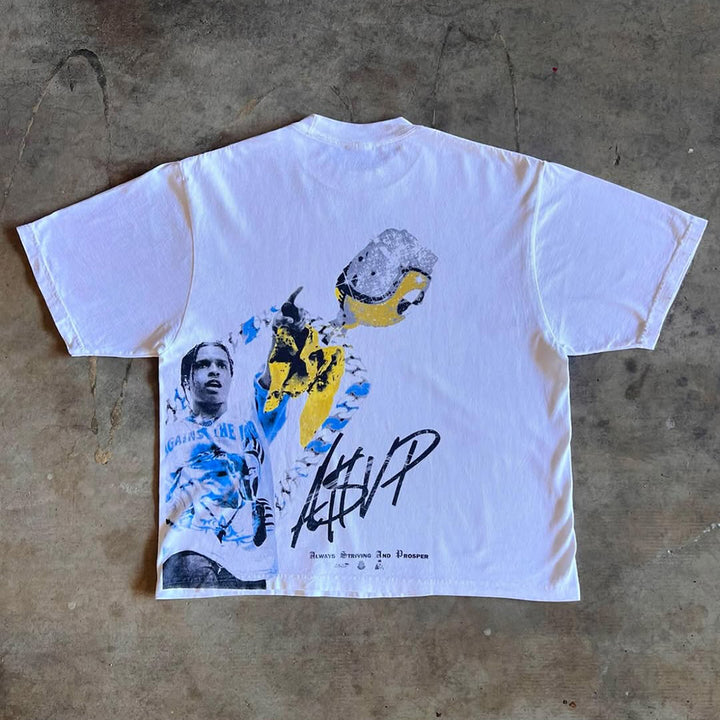 Character Rocky Print Short Sleeve T-Shirt