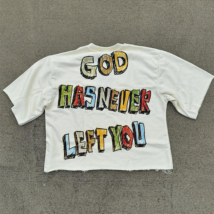 Vintage Jesus Cross Cropped T-Shirt