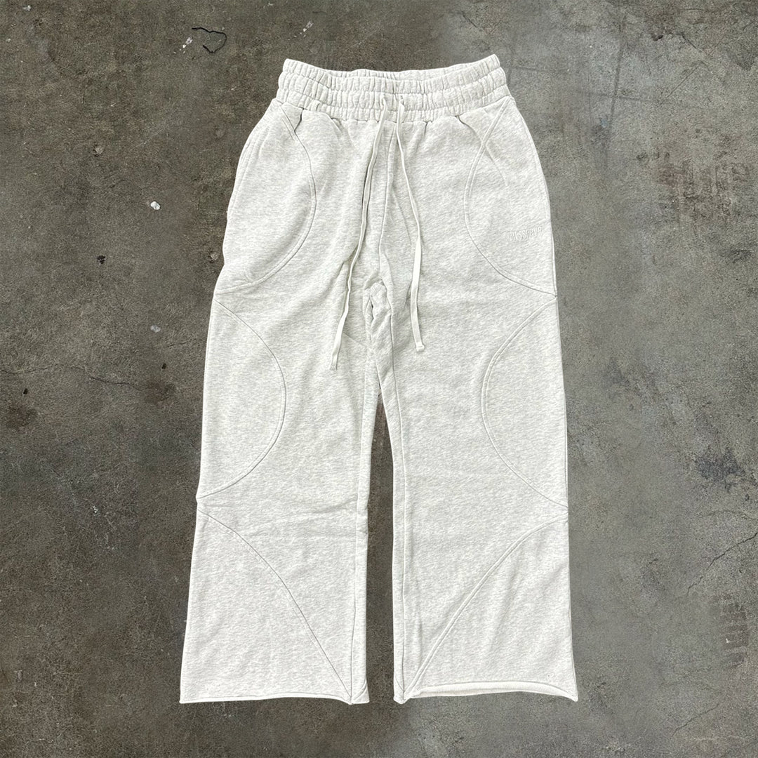 Casual stitching solid color sports pants