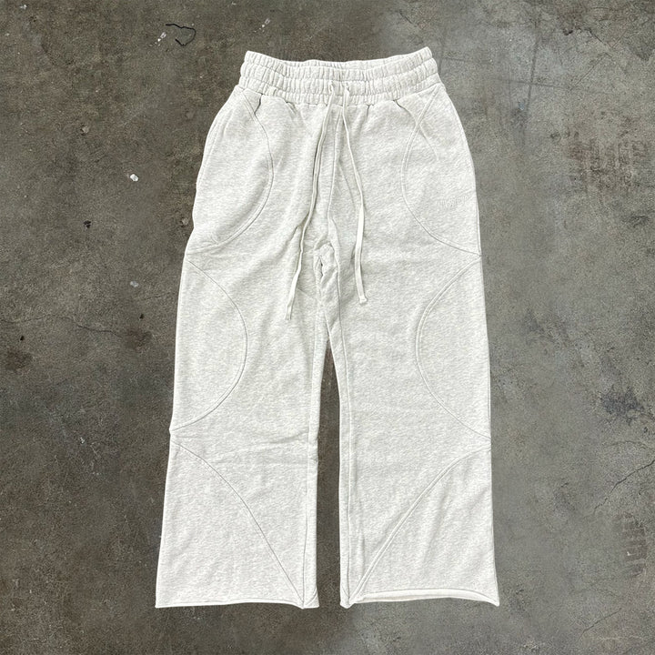 Casual stitching solid color sports pants