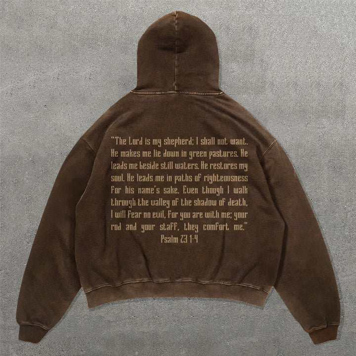 Crusader Letters Print Long Sleeve Hoodies
