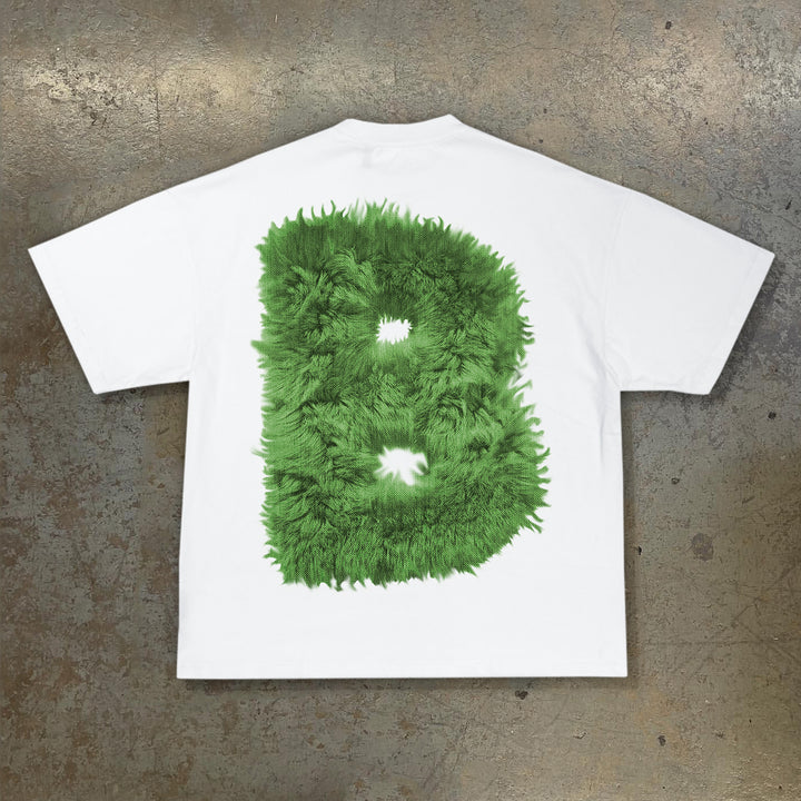 Character Word B Print Short Sleeve T-Shirt