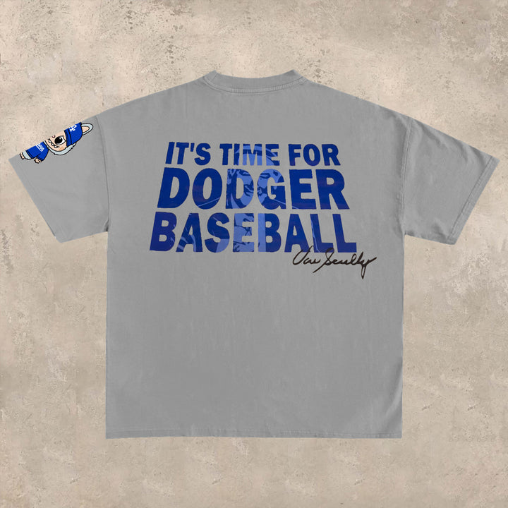 Cartoon sports print short-sleeved T-shirt