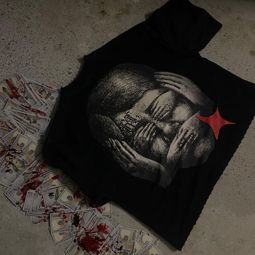 Somewhere Between Humble & Shit On Em Print Short Sleeve T-Shirt