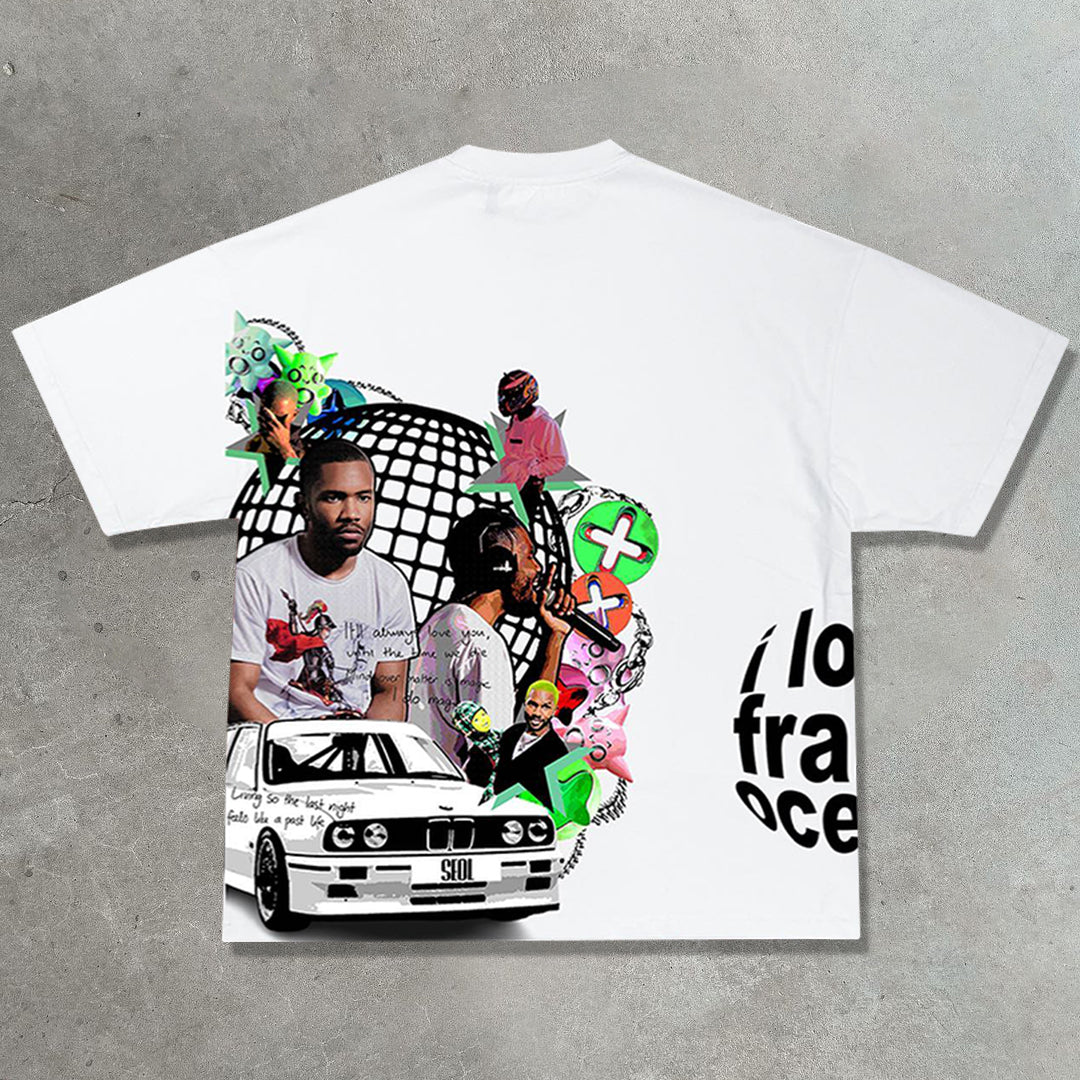 Casual Street Retro Hip-Hop Rap T-shirt