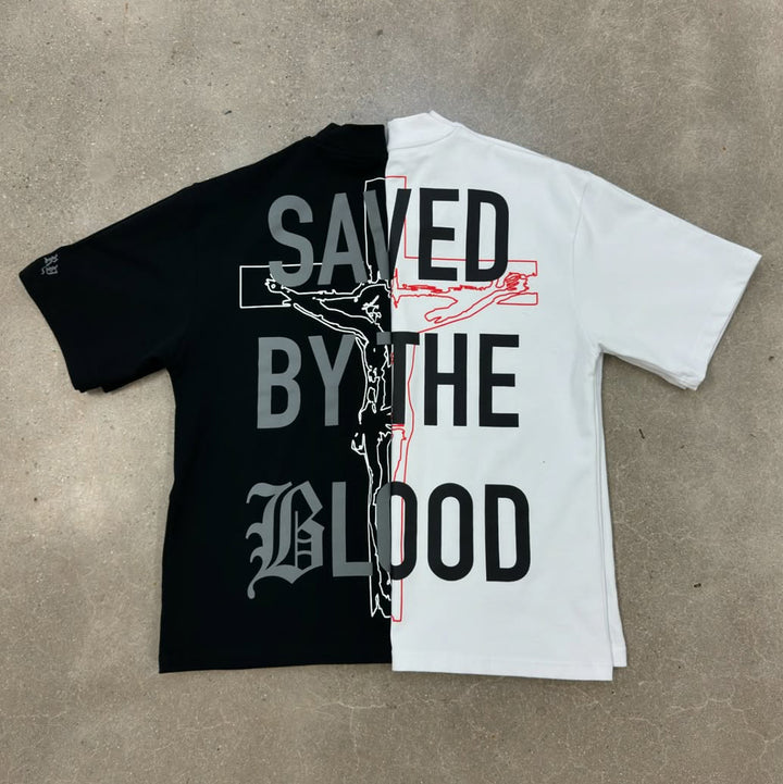 Saved By The Blood Print Short Sleeve T-Shirt