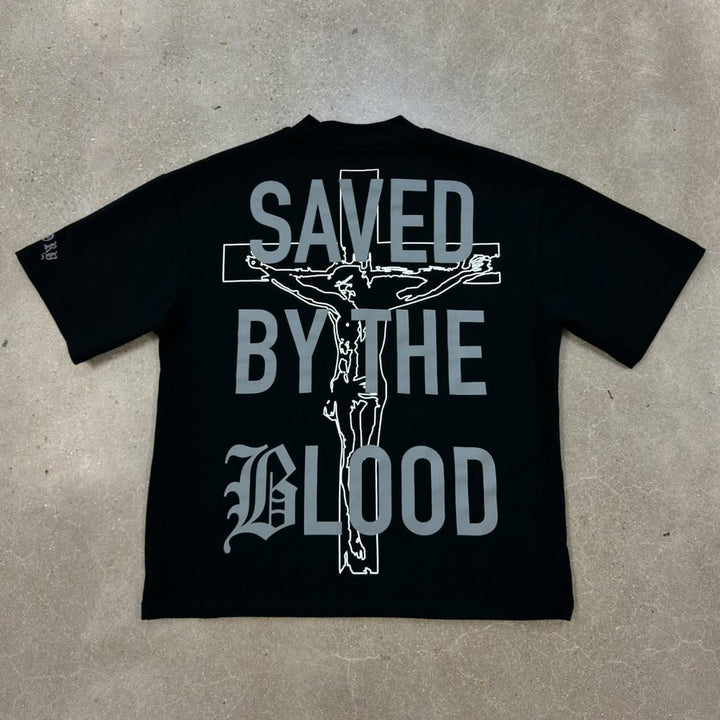 Saved By The Blood Print Short Sleeve T-Shirt