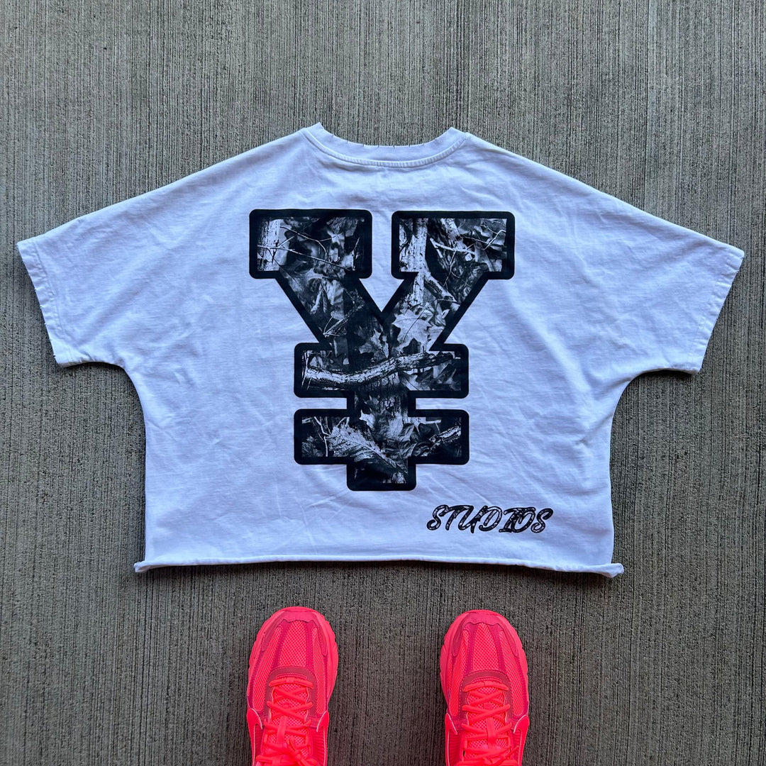 YUKARI BOY Printed Crew Neck Short Sleeve T-Shirt