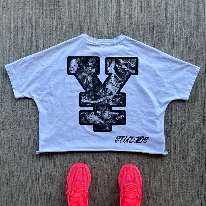 YUKARI BOY Printed Crew Neck Short Sleeve T-Shirt
