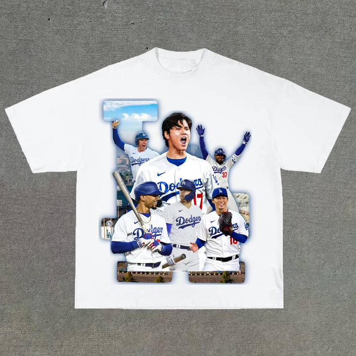 Casual Athlete Print Short Sleeve T-Shirt