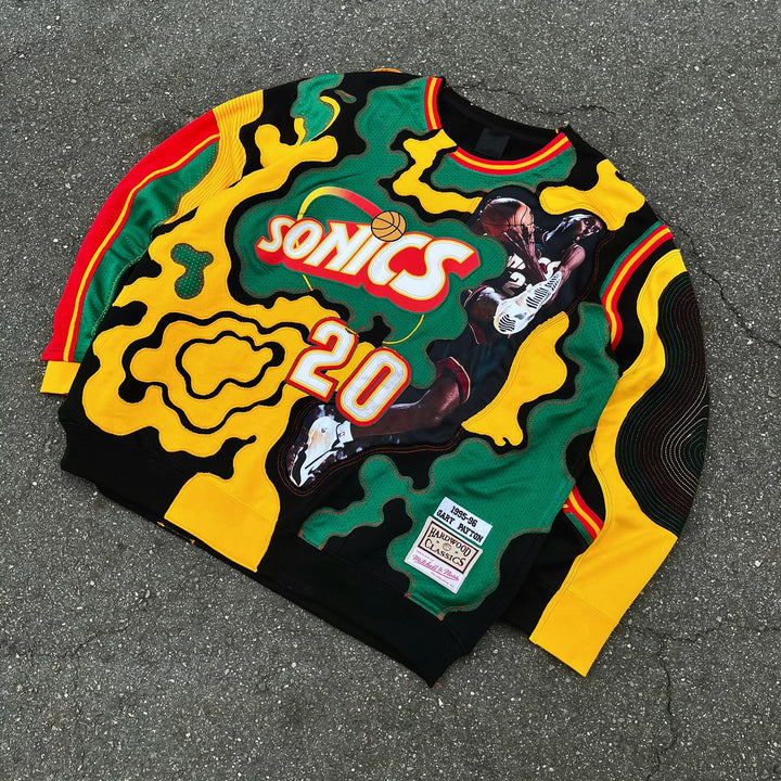 Street Sports Retro Patch Heavy Sweatshirt