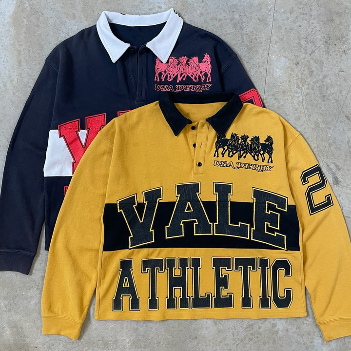Casual Street Retro Varsity Polo Rugby