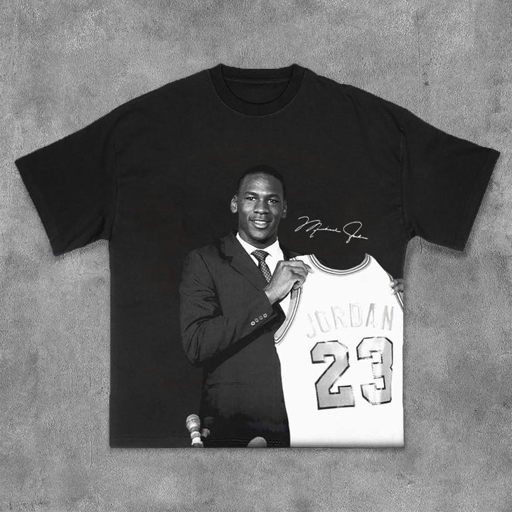 Fashion No.23 Print Short Sleeve Basketball T-Shirt