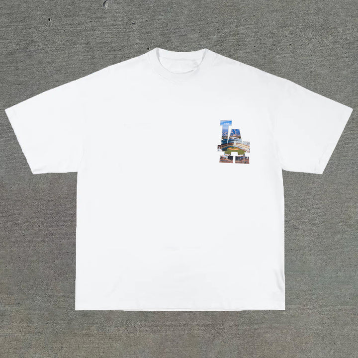 Fashion casual letter print T-shirt