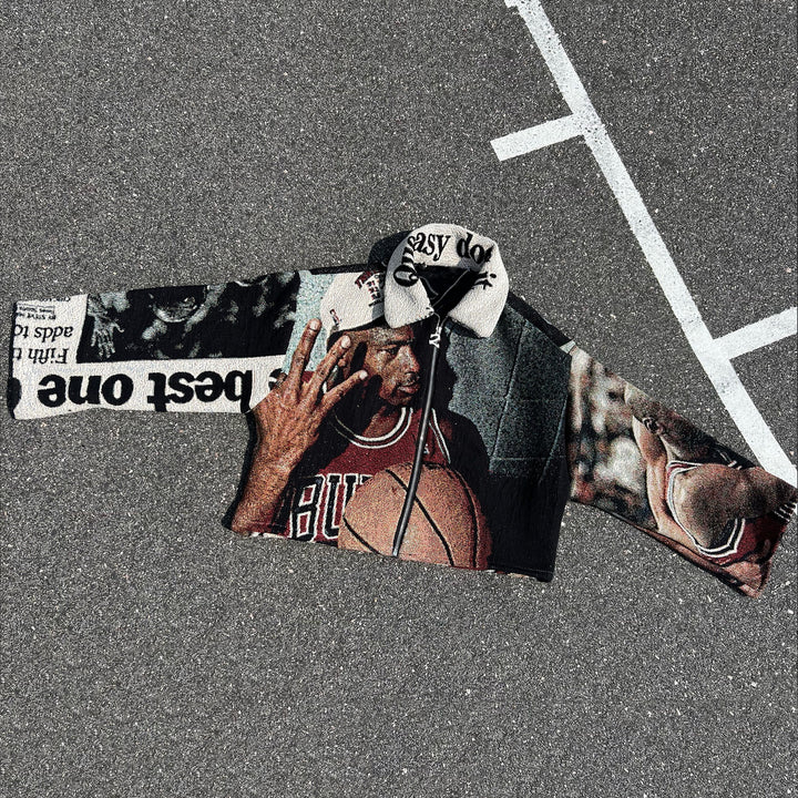 Street Sports Zip-Up Tapestry Jacket