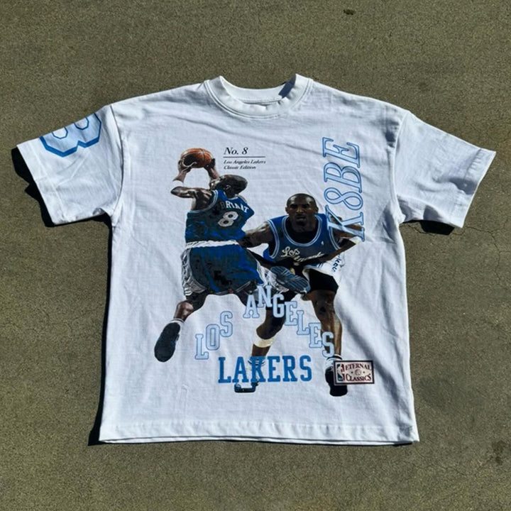 Street Style Sports No.8 Print Short Sleeve T-shirt