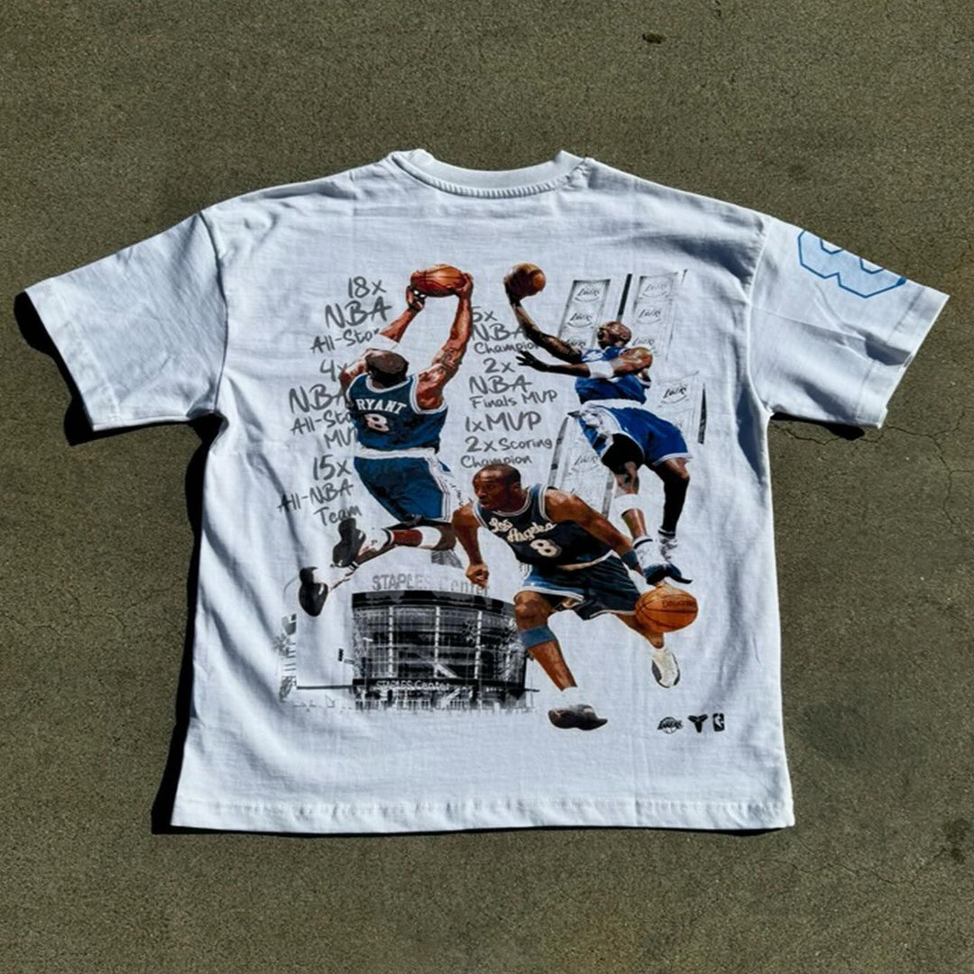 Street Style Sports No.8 Print Short Sleeve T-shirt