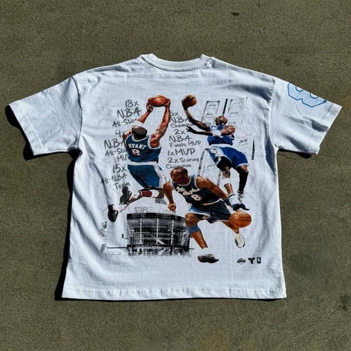 Street Style Sports No.8 Print Short Sleeve T-shirt