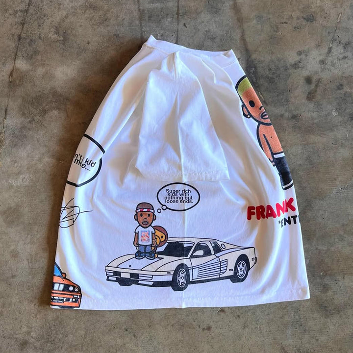 Cartoon Character Print Short Sleeve T-Shirt