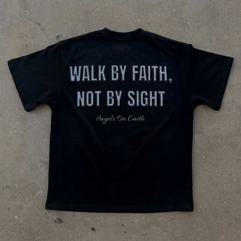 Faith Not Sight Print Short Sleeve T-Shirt