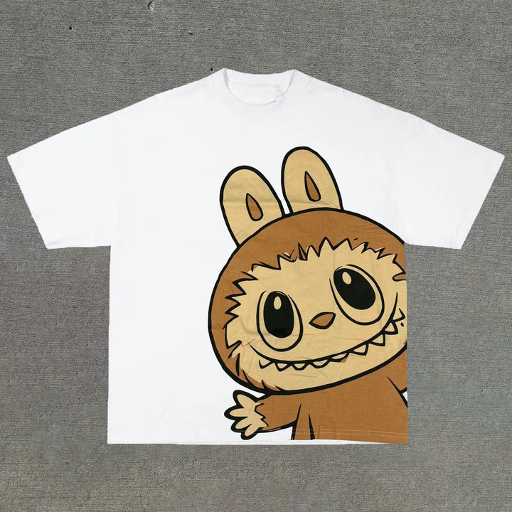 Casual Personalized Cartoon Print T-shirt