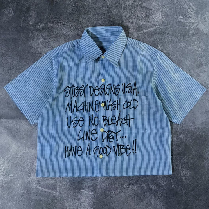 Bible casual street retro work shirt