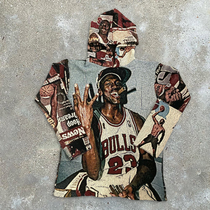 Tapestry Sports Graphic Hip Hop Hoodie