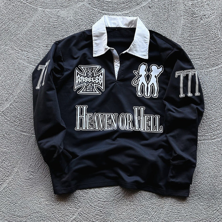 Hell and Heaven Casual Street College Rugby Polo