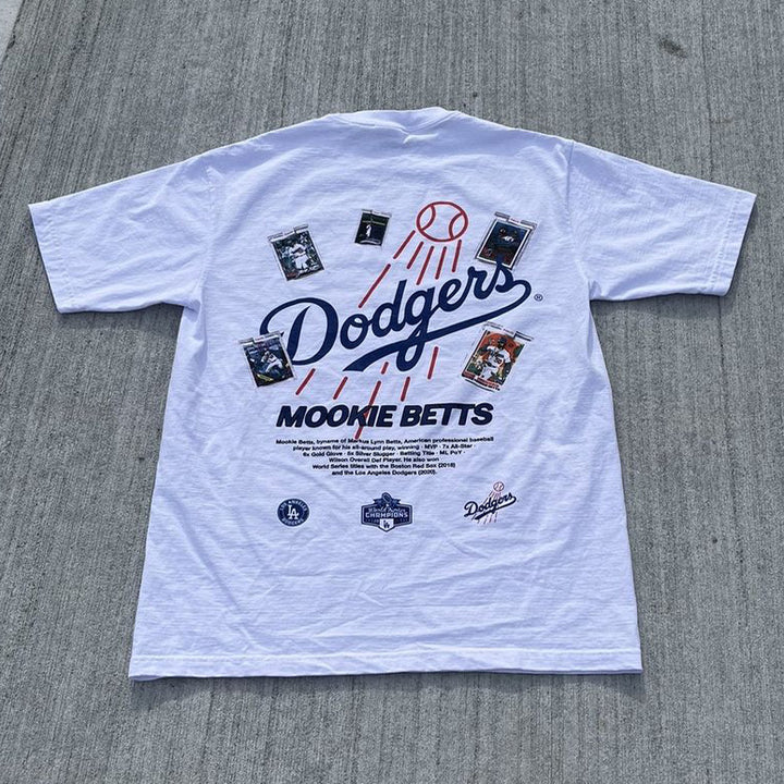 Stylish Baseball Print Short Sleeve T-Shirt