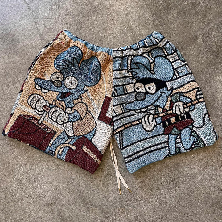 Bandit Mouse Casual Streetwear Tapestry Shorts