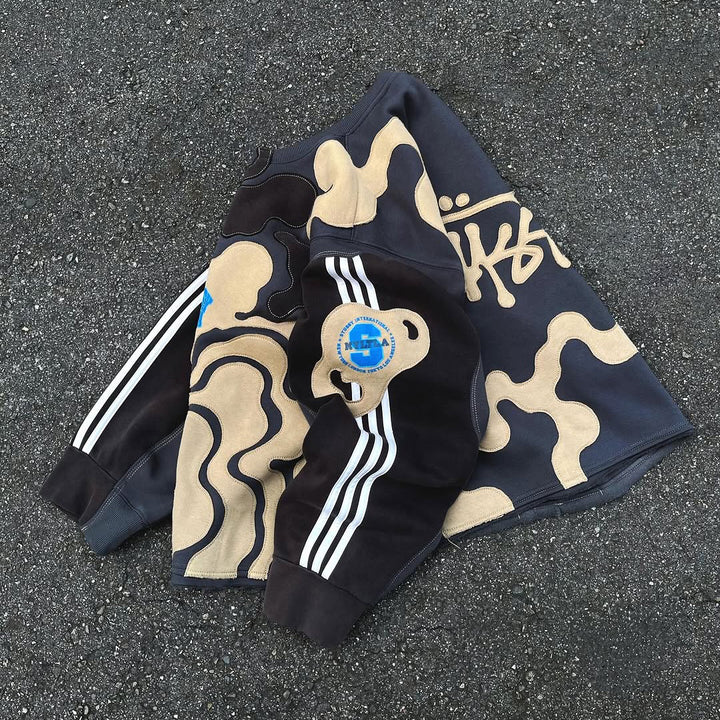 Casual Street Retro Patch  Sweatshirt