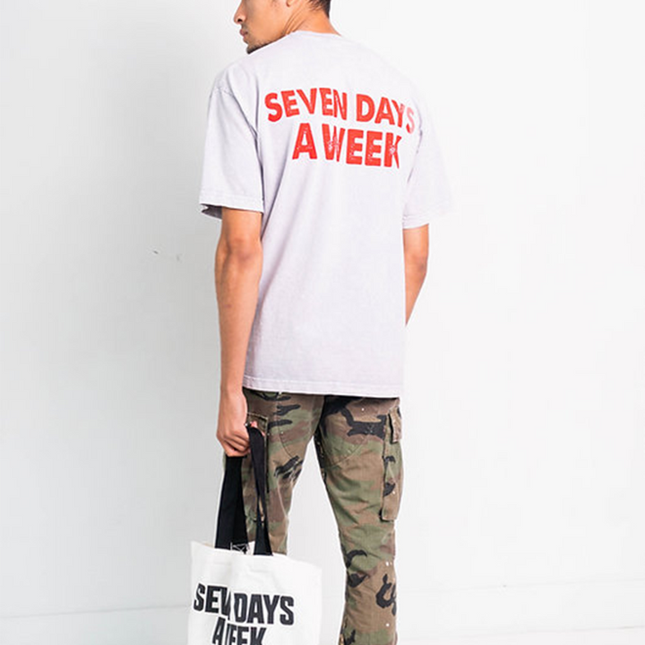 Casual retro portrait print T-shirt