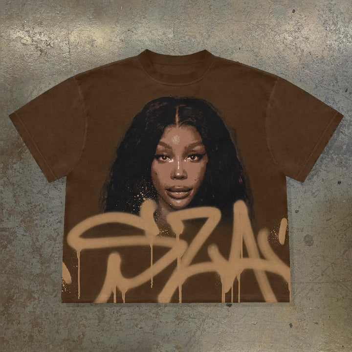 Character Fashion Print Short Sleeve T-Shirt