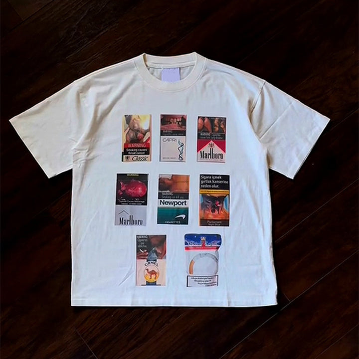 Street Simple Print Short Sleeve T-Shirt
